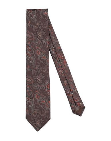 Canali Man Ties & Bow Ties Dark Brown Size - Silk In Brown