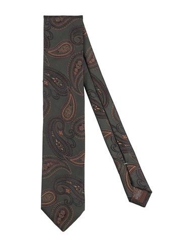 Canali Man Ties & Bow Ties Dark Green Size - Silk In Green