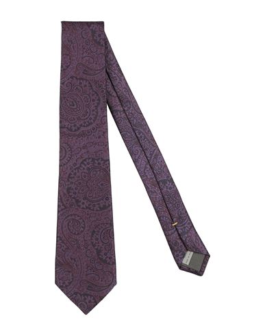 Canali Man Ties & Bow Ties Purple Size - Silk In Purple