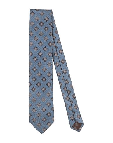 Canali Man Ties & Bow Ties Slate Blue Size - Silk In Blue