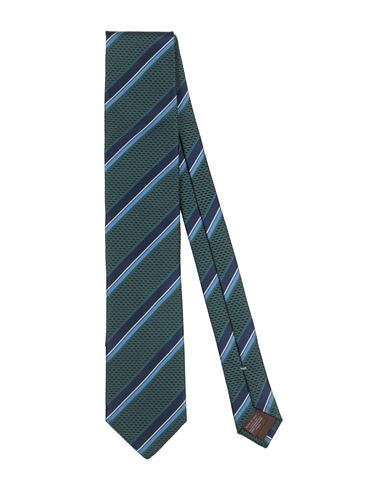 Canali Man Ties & Bow Ties Dark Green Size - Silk In Green