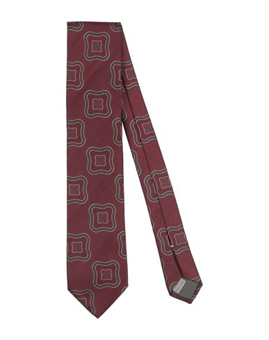 Canali Man Ties & Bow Ties Burgundy Size - Silk In Red