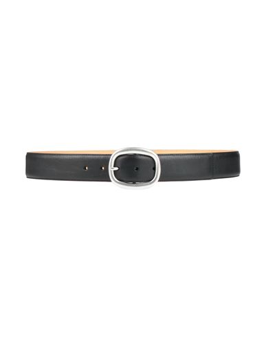 Sandro Man Belt Black Size 3 Cow Leather In Black