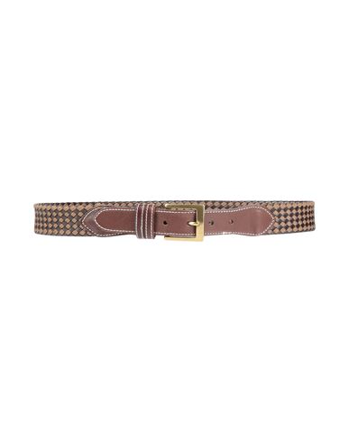 Hackett Man Belt Brown Size 34 Cow Leather, Cotton In Brown