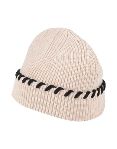Sandro Woman Hat Beige Size Onesize Wool, Polyamide, Cotton In Sand