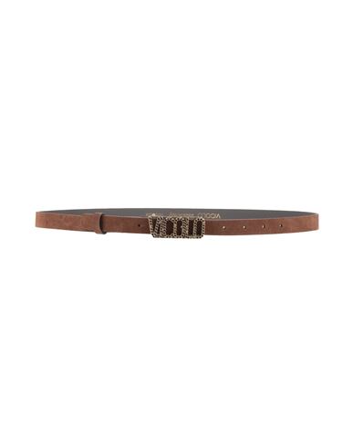 Vicolo Woman Belt Brown Size 34 Leather In Brown