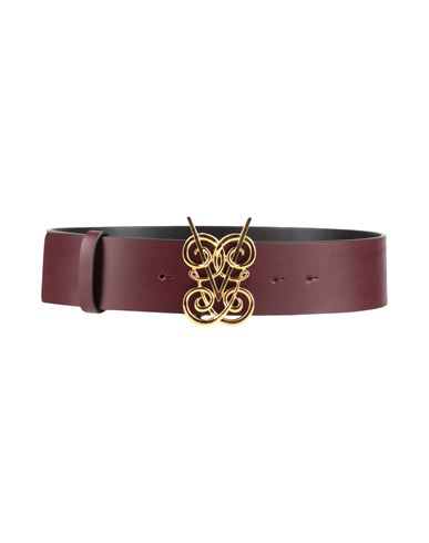 Giambattista Valli Woman Belt Burgundy Size 28 Leather In Brown