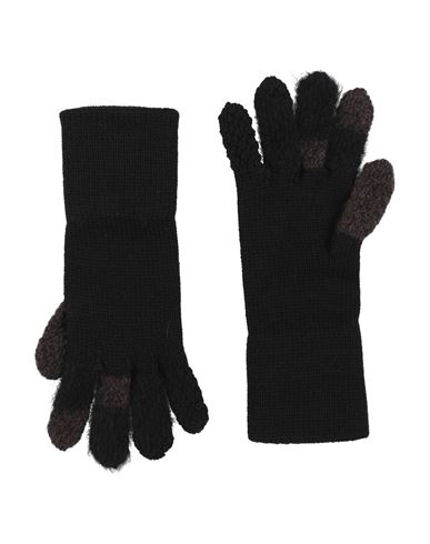 Y's Yohji Yamamoto Woman Gloves Black Size S Wool, Mohair Wool, Nylon In Black
