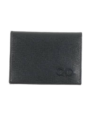 Ferragamo Man Cardholder Black Size - Leather In Black