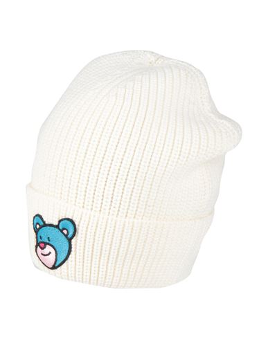 Inbetweeners Ribbed Bear-embroidered Beanie In White