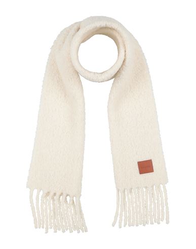 Sandro Man Scarf Ivory Size - Alpaca Wool, Polyamide In White
