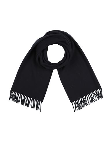 Sandro Woman Scarf Midnight Blue Size - Wool, Cashmere In Black