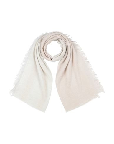 Purotatto Woman Scarf Cream Size - Viscose, Polyester, Virgin Wool, Synthetic Fibers, Alpaca Wool In White