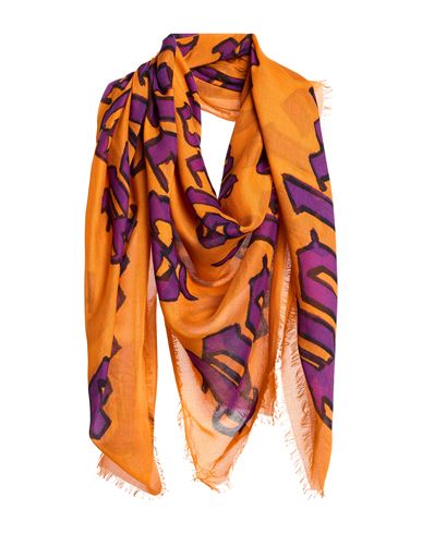 Palm Angels Man Scarf Orange Size - Modal, Silk