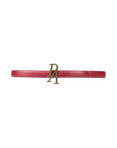 Palm Angels Woman Belt Burgundy Size Onesize Leather In Pink