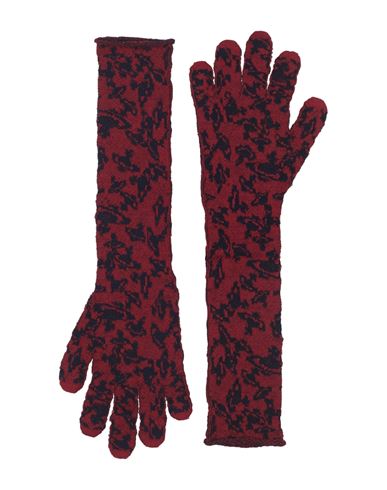 Vivienne Westwood Woman Gloves Burgundy Size S/m Wool In Brown