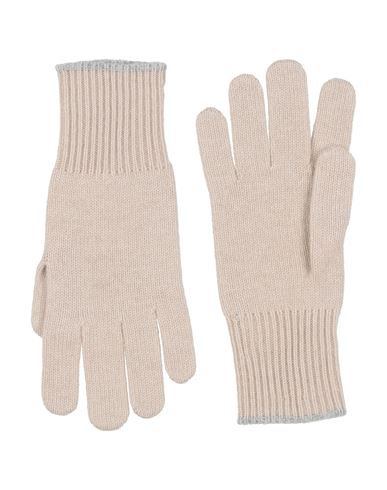 Brunello Cucinelli Man Gloves Beige Size L Cashmere In Sand