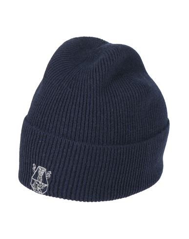 Brunello Cucinelli Man Hat Navy Size M Cashmere In Blue