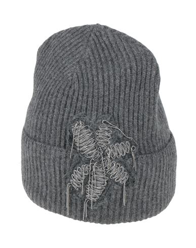 Brunello Cucinelli Woman Hat Charcoal Size L Cashmere In Gray