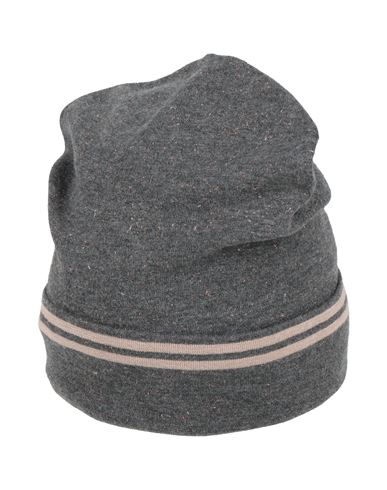 Brunello Cucinelli Woman Hat Charcoal Size M Cashmere, Viscose, Polyester, Silk In Gray