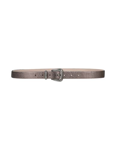 Brunello Cucinelli Woman Belt Bronze Size L Leather In Yellow