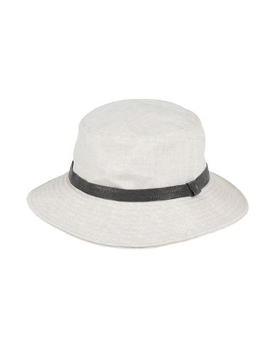 Giorgio Armani Woman Hat Off White Size L Linen In White