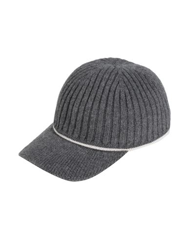 Brunello Cucinelli Woman Hat Grey Size L Wool, Polyamide, Cashmere, Silk In Gray
