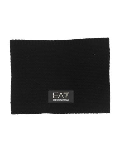Ea7 Man Scarf Black Size - Wool, Polyamide In Black