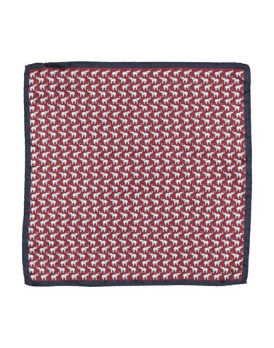 Giorgio Armani Man Scarf Burgundy Size - Silk In Red