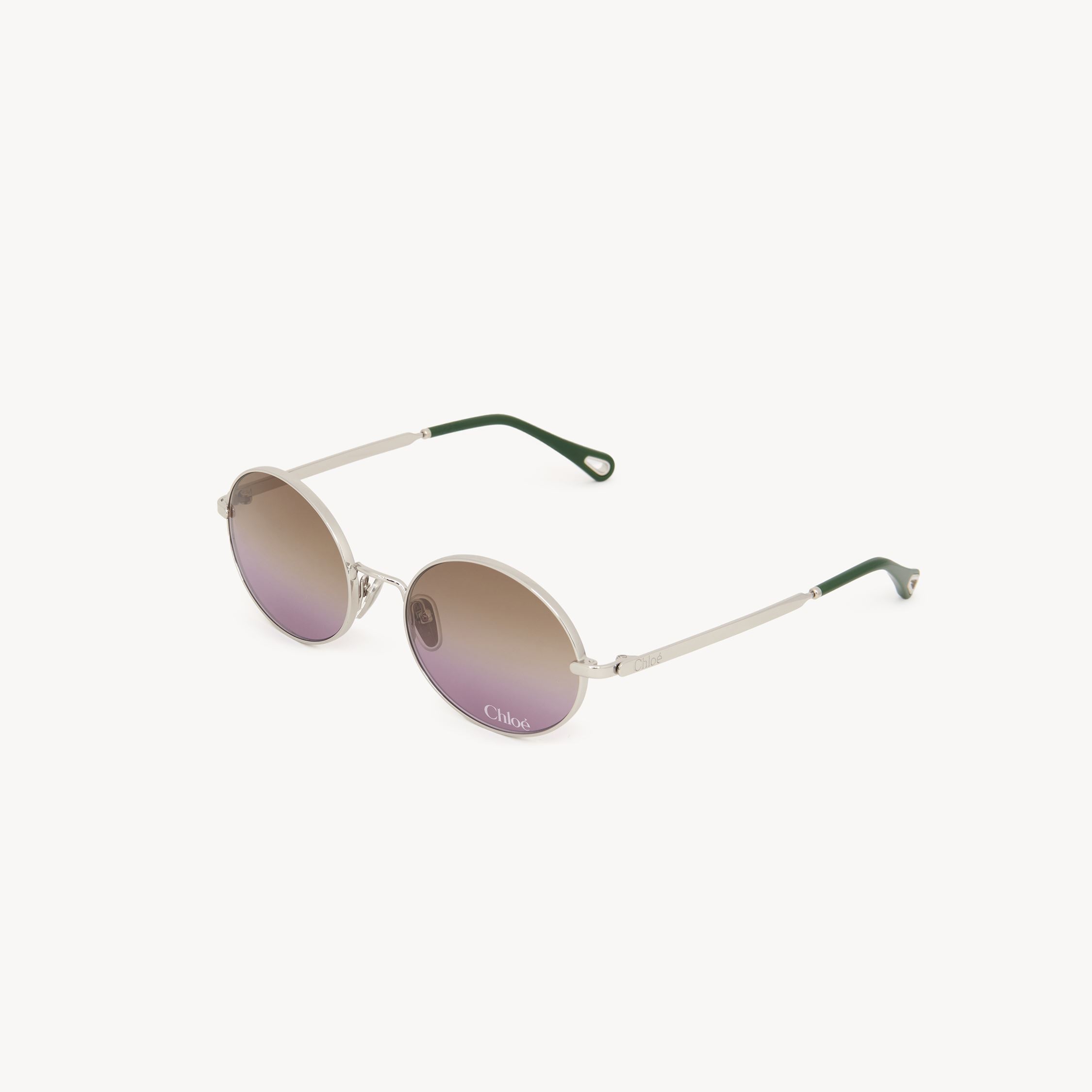 Chloé Aly Sunglasses Silver Size Onesize 100% Nickel In Multi