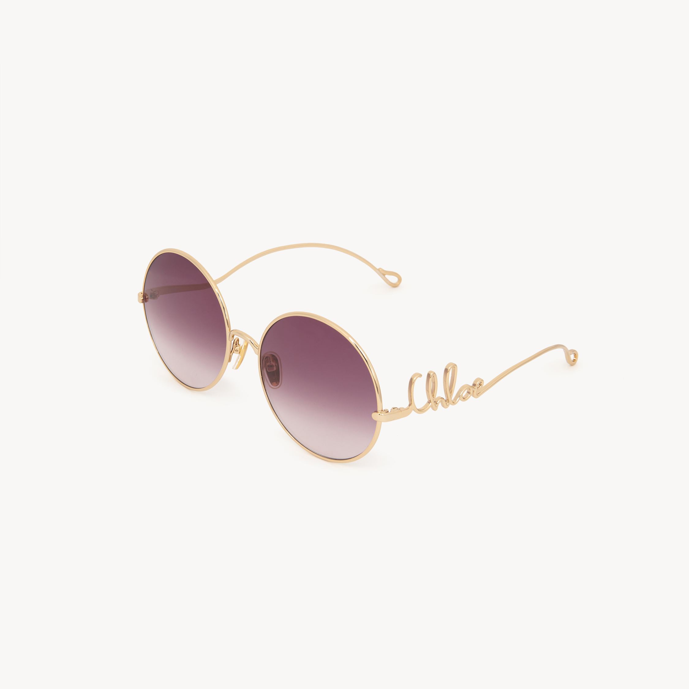 Chloé Iconic Sunglasses Gold Size Onesize 100% Nickel In Gold