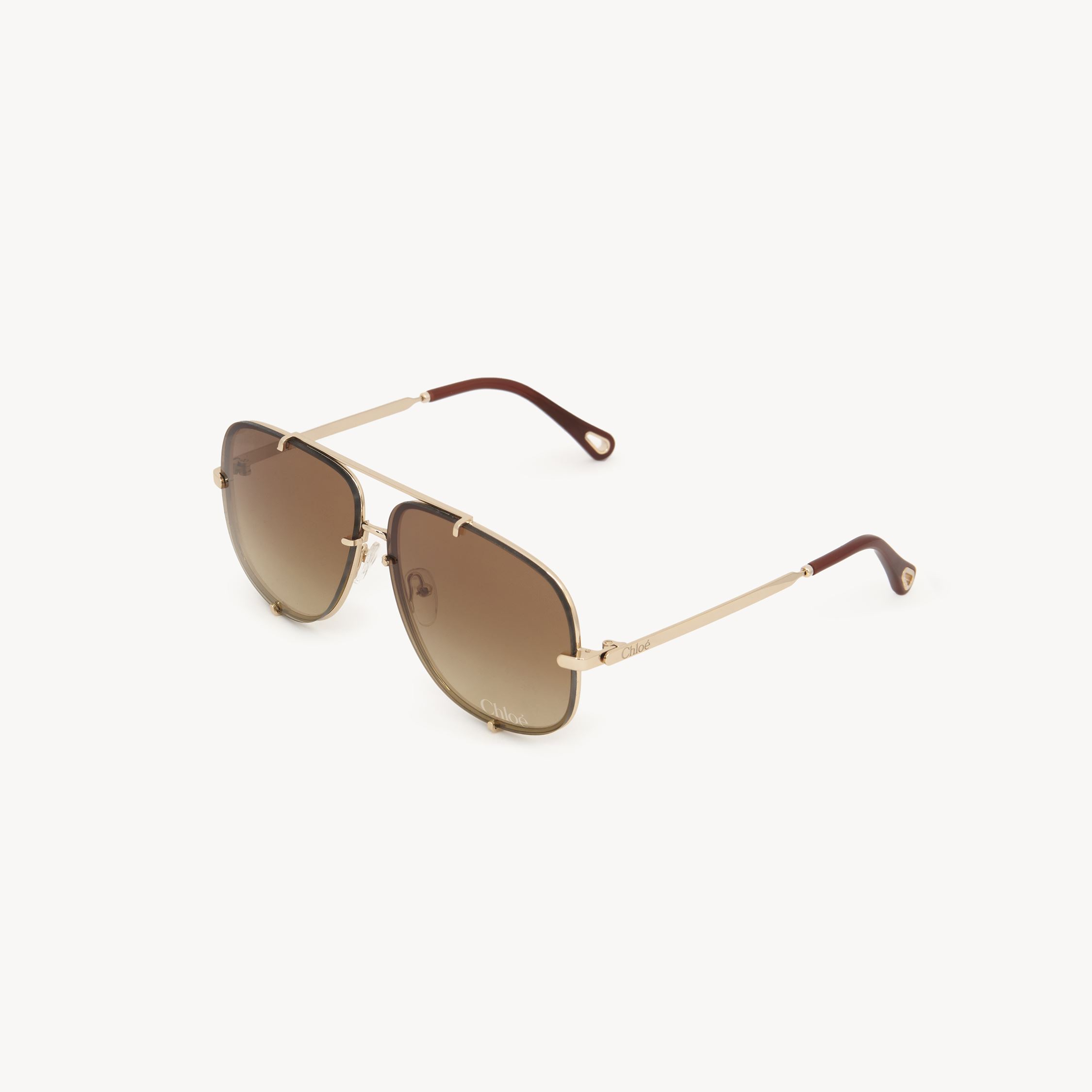 Chloé Ivy Sunglasses Gold Size Onesize 100% Nickel In Multi