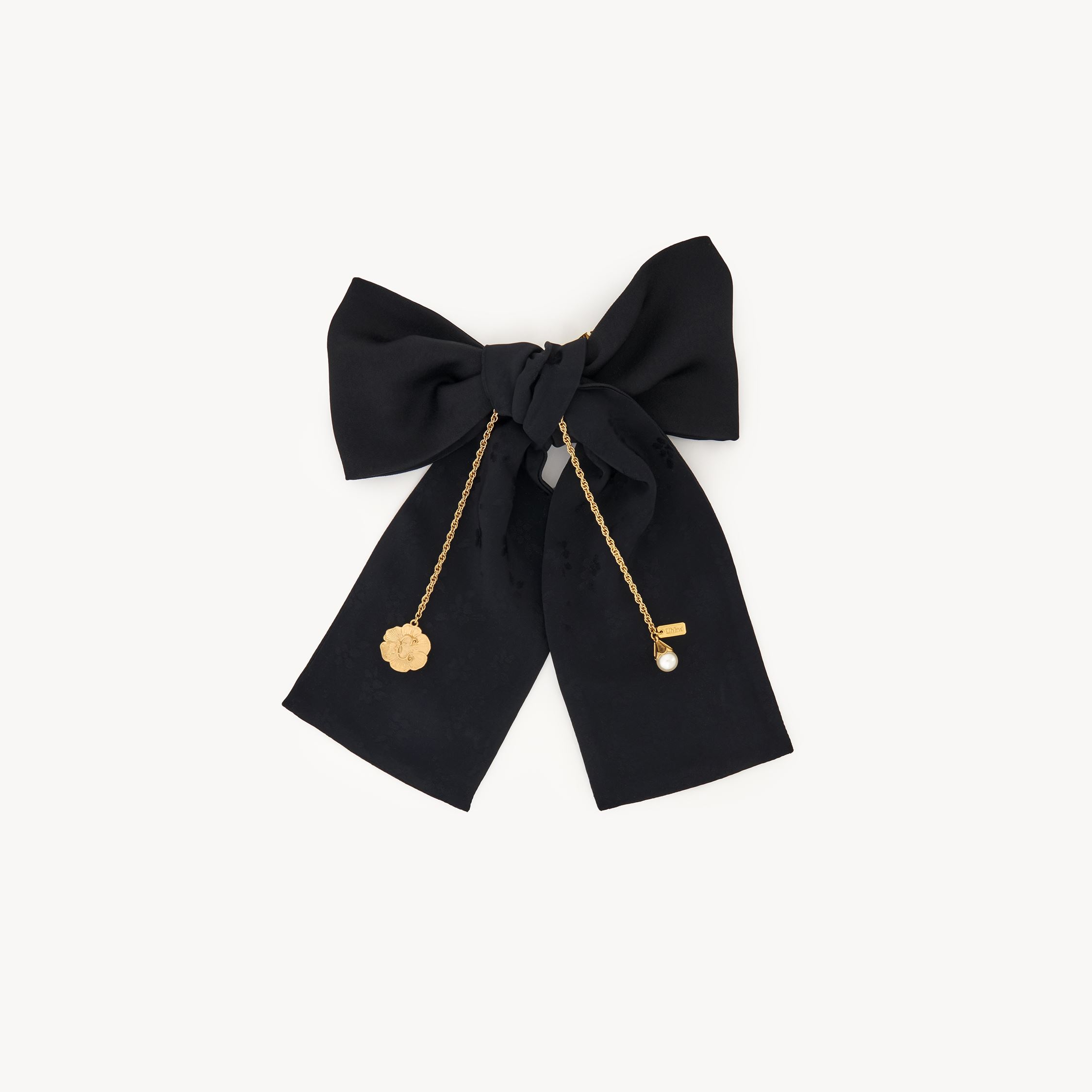 Chloé The  Candid Hair Clip Black Size Onesize 53% Viscose, 47% Acetate In Black