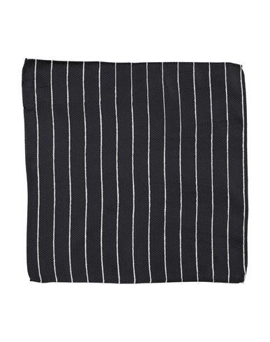 Giorgio Armani Man Scarf Midnight Blue Size - Silk, Viscose, Modal In Blue