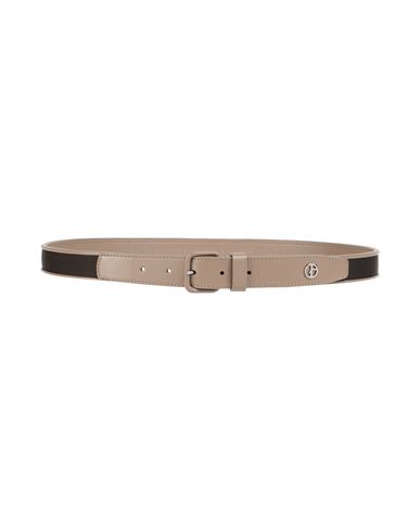 Giorgio Armani Man Belt Taupe Size 39.5 Cow Leather, Polyester In Pink