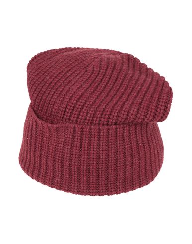 Brunello Cucinelli Man Hat Burgundy Size M Cashmere In Red