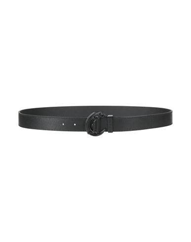Just Cavalli Man Belt Black Size 39.5 Leather In Black