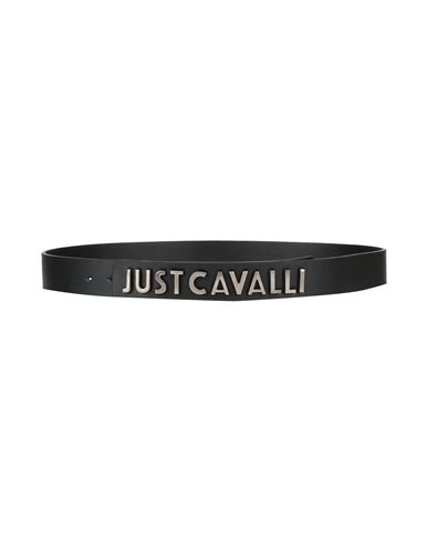 Just Cavalli Man Belt Black Size 39.5 Leather In Black