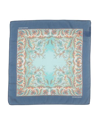 Orlebar Brown Woman Scarf Turquoise Size - Cotton, Silk In Blue
