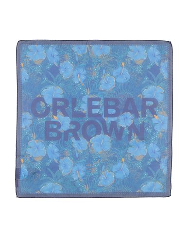 Orlebar Brown Woman Scarf Bright Blue Size - Cotton, Silk
