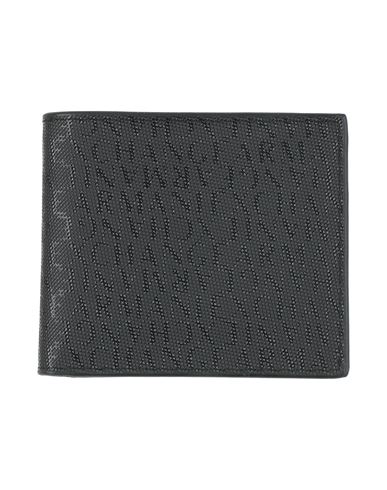 Armani Exchange Man Wallet Black Size - Polyester, Cotton, Pvc - Polyvinyl Chloride In Black