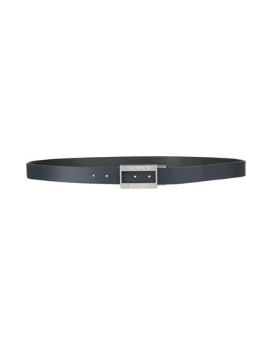 Armani Exchange Man Belt Midnight Blue Size Onesize Cow Leather, Regenerated Leather In Blue