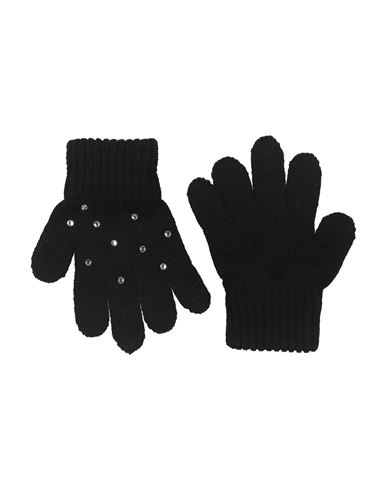 Catya Toddler Girl Gloves Black Size 4 Merino Wool In Black