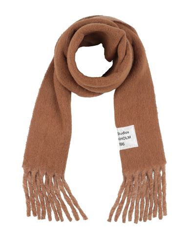 Acne Studios Woman Scarf Camel Size - Alpaca Wool, Wool, Nylon In Sand