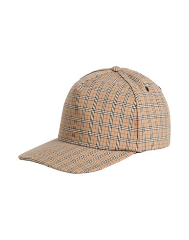 Burberry Man Hat Sand Size L Polyester, Cotton