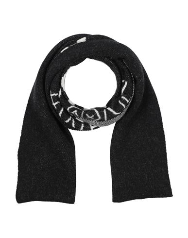 Armani Exchange Man Scarf Black Size - Wool, Polyamide In Black