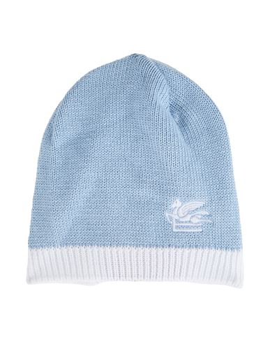 Etro Toddler Boy Hat Sky Blue Size 4 Cotton, Cashmere In Blue