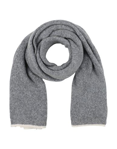 Brunello Cucinelli Woman Scarf Grey Size - Wool, Merino Wool, Virgin Wool, Cashmere, Silk In Gray