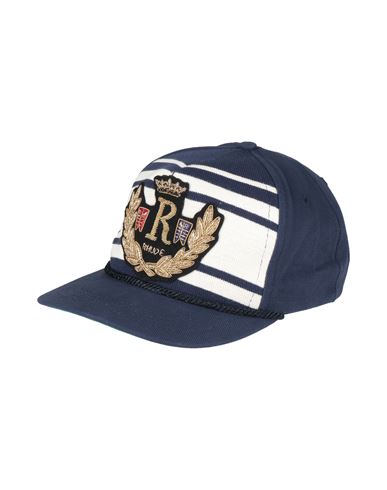 Rhude Man Hat Navy Size Onesize Cotton, Polyester In Blue