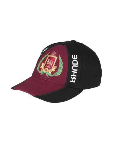 Rhude Man Hat Black Size Onesize Cotton, Polyester In Black